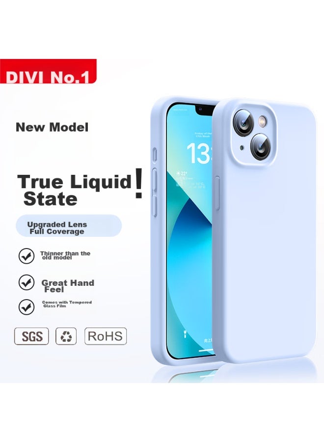 Divi Phone Case For Apple Iphone 13, Protective Cover, Skin-friendly, Full Lens Protection, Ultra-thin, Shockproof, Anti-scratch, For Men And Women, Blue - Image 1