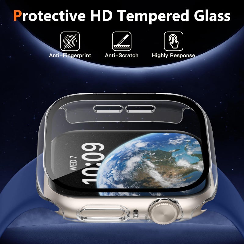 Charlam 3 Pack Hard Case Compatible with Apple Watch Case 40mm iWatch SE SE2 SE3 Series 6/5/4 Built-in Screen Protector, Thin Guard Bumper Full Coverage Hard PC Cover for iWatch Accessories - Image 4