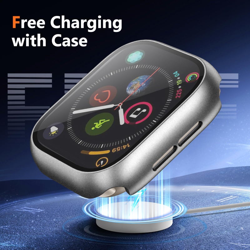Charlam 3 Pack Hard Case Compatible with Apple Watch Case 40mm iWatch SE SE2 SE3 Series 6/5/4 Built-in Screen Protector, Thin Guard Bumper Full Coverage Hard PC Cover for iWatch Accessories - Image 5