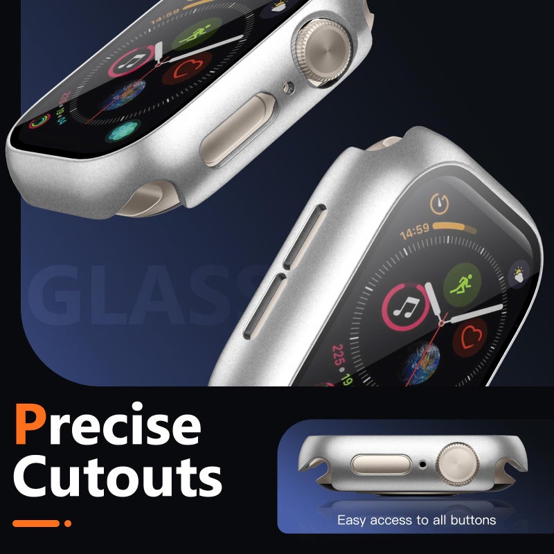 Charlam 3 Pack Hard Case Compatible with Apple Watch Case 40mm iWatch SE SE2 SE3 Series 6/5/4 Built-in Screen Protector, Thin Guard Bumper Full Coverage Hard PC Cover for iWatch Accessories - Image 3