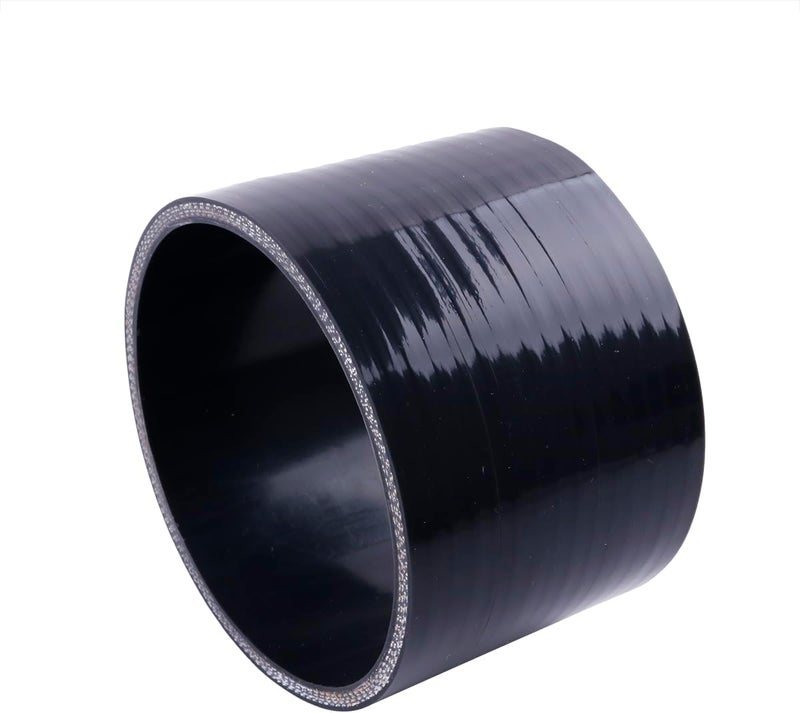 OHOB-COOL 4 Inch Silicone Coupler Straight Hose - 4-Ply Reinforced Turbo/Intercooler/Intake Piping (Black) - Image 1