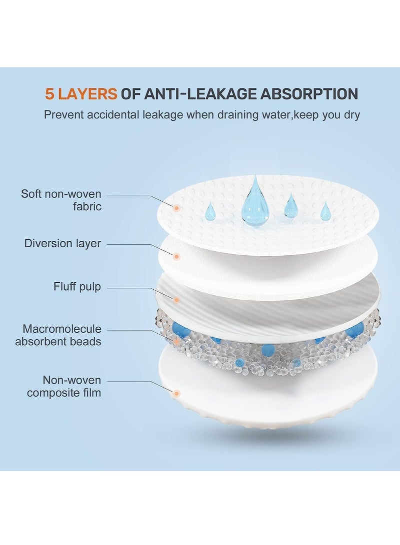 100 قطعة من وسادات ، وسادات  للرضاعة تبقى جافة للاستعمال مرة واحدة، وسادات  ناعمة وفائقة الامتصاص، تصميم مانع للتسرب، أغطية حلمات للرضاعة الطبيعية، كل عبوة فردية - Image 5