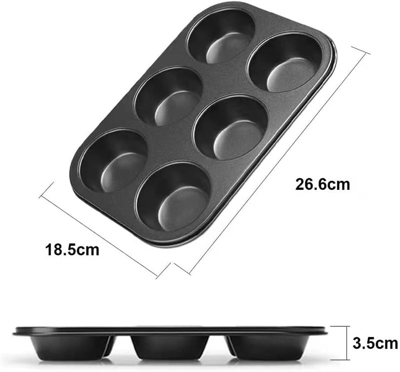 TrendyTrolley 3 Pc Cake Baking Combo Carbon Steel Non Stick Material Suitable for Microwave Oven OTGCake Tin Muffin Tray Bread Mould - Image 5