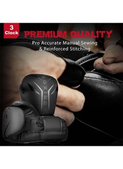 L&E Boxing Gloves for Men & Women, Boxing Training Gloves, Kickboxing Gloves, Sparring Punching Gloves, Heavy Bag Workout Gloves for Boxing, Kickboxing, Muay Thai, MMA（14oz）  - Image 3