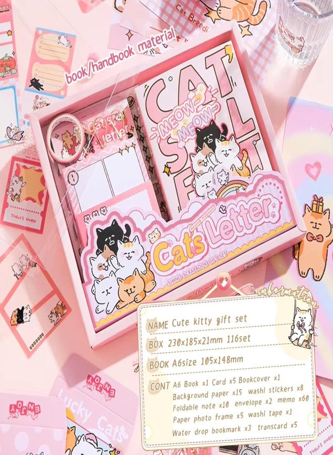 GLNRM ملصقات GLNRM العتيقة لسجل القصاصات - ملصقات ورقية لدفتر الملاحظات، ومخططات، ودفاتر قصاصات فنية، ومجموعات حرفية لسجل القصاصات، ومجموعة حرفية لدفتر الملاحظات، هدية للبنات والأولاد والأطفال والكبار (رسالة القطة) - Image 5