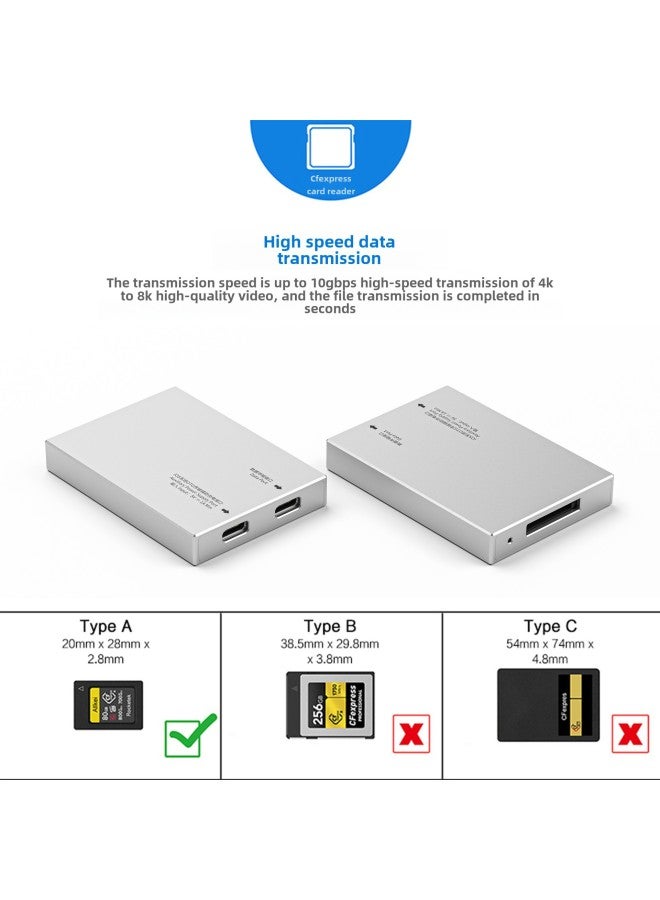 CFexpress Typec-A Card Reader USB3.1 High Speed 10Gbps Mobile Phone Notebook Dual Use Reading CFE Card-Color:B Card SD4.0 Card CF Card  - Image 2