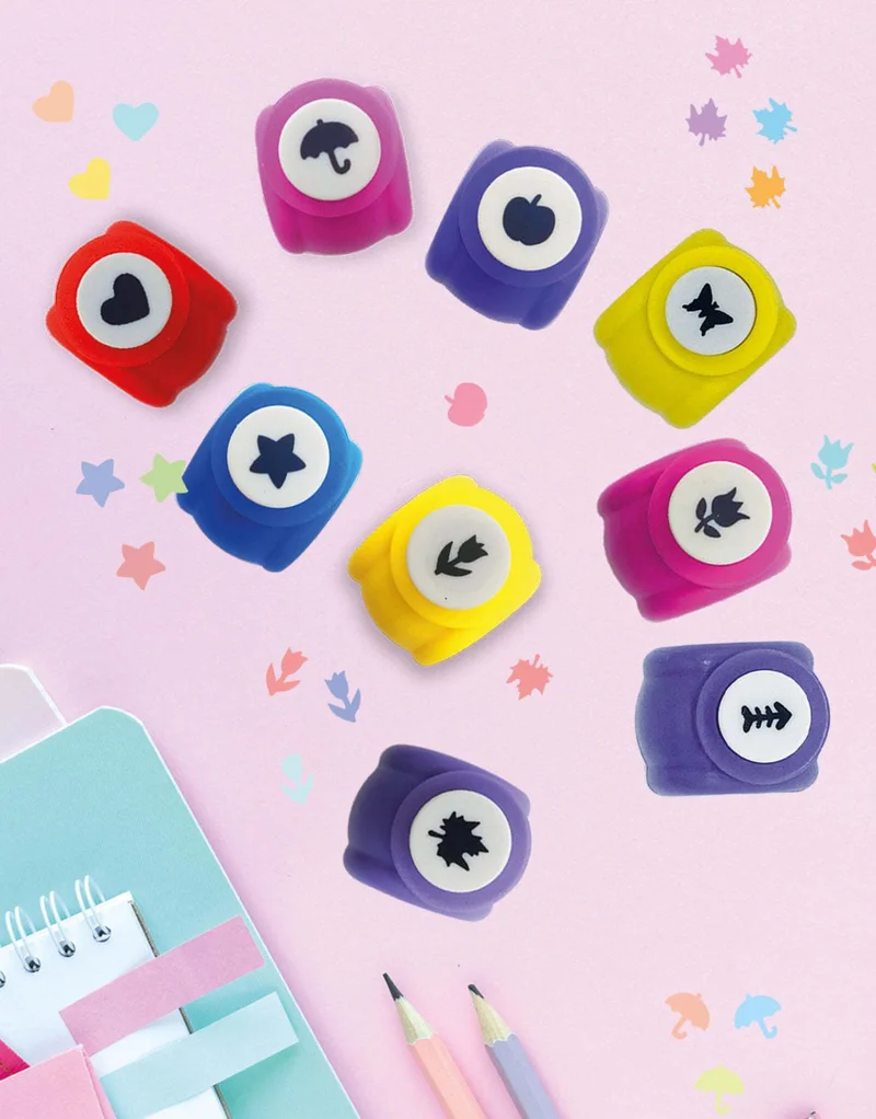 كاغيت جيمي دوكان Pink Tulip Patterned Mini Hole Punch