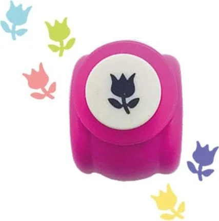 كاغيت جيمي دوكان Pink Tulip Patterned Mini Hole Punch
