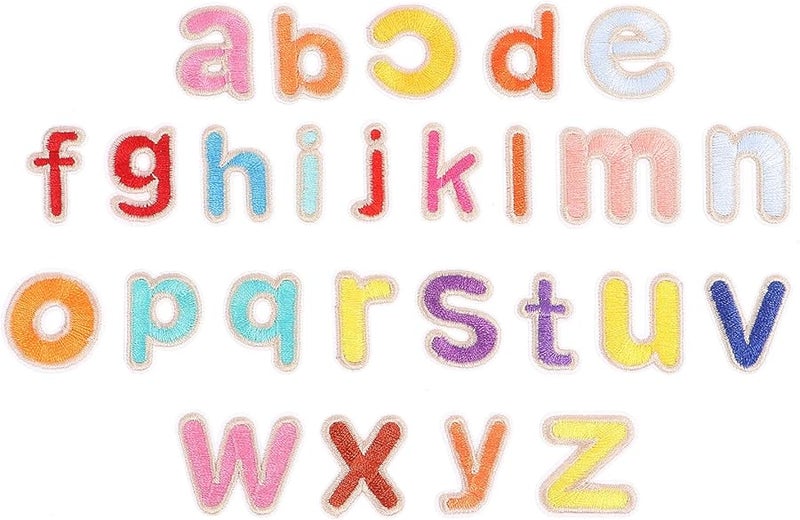 26 Pcs Alphabet Embroidered Patches DIY Iron On For Clothes Bags Hats Decorative Stickers - Image 2