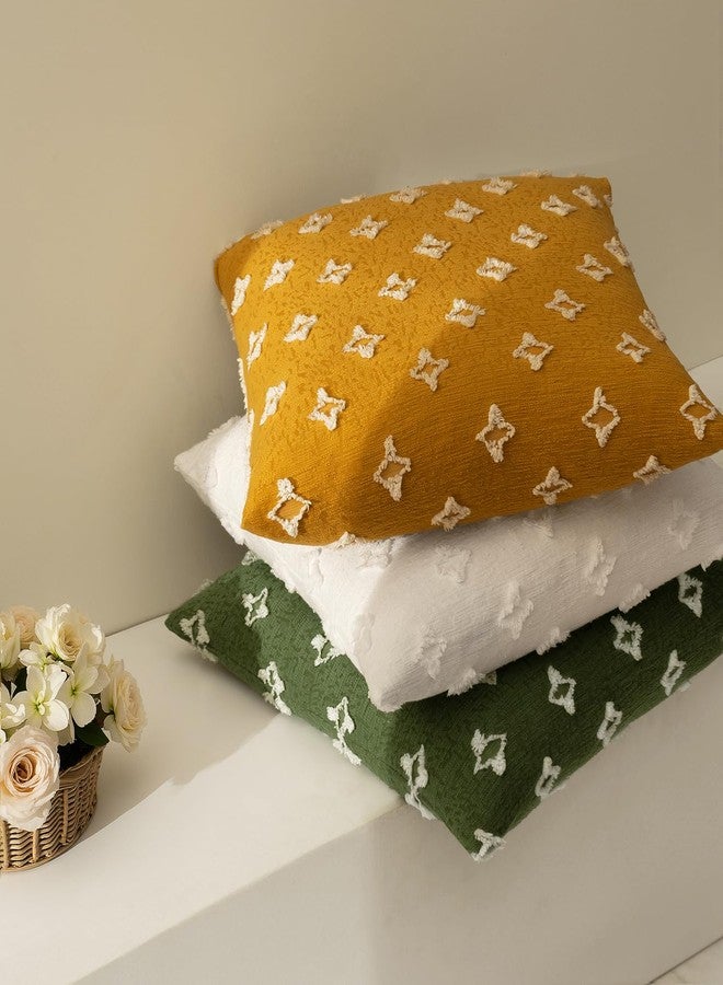 ميولي طقم أغطية وسائد زينة من قطعتين من MIULEE، غطاء وسادة مربع ناعم بنقشة جاكار معينية، مناسب لأريكة الصيف، سرير، غرفة نوم، غرفة معيشة، مقاس 20×20 بوصة، لون أخضر زيتوني - Image 5