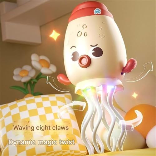 Jack Royal Electric Dancing Octopus Toy with Led Light and Music, Playful Automatic Evasion Crawling Dancing Octopus with Fishing Rod, Smart Tentacle Explorer Dancing Squid Toy Baby Toys - Multi Color - Image 4