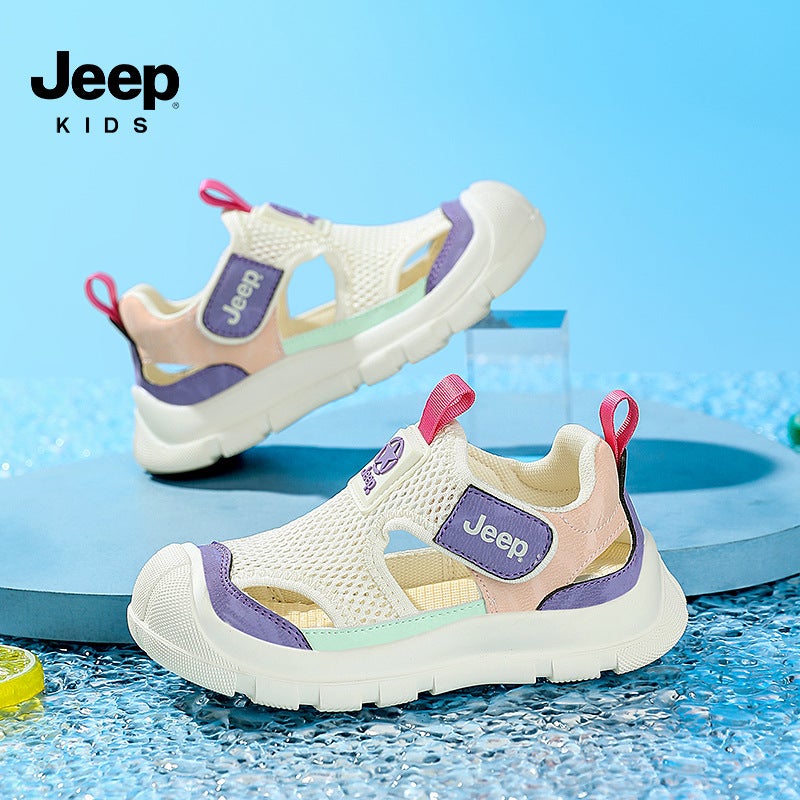 Jeep Boys Sandals 2025 Beach Shoes Velcro Breathable Non-Slip Lightweight Comfortable Soft Bottom Wear-Resistant - Image 5