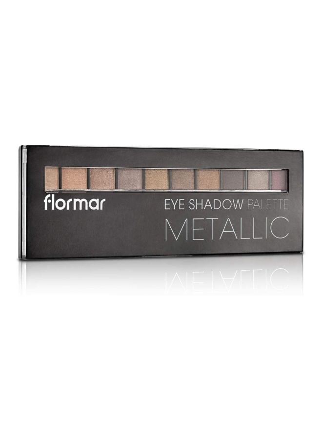 flormar 10 Shades Eyeshadow Palette 004 Metallic - Image 3