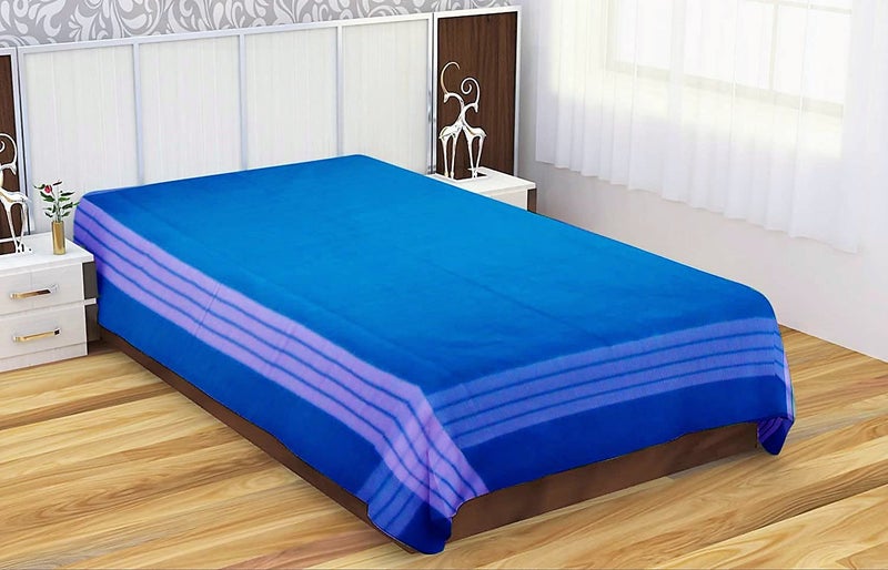 IXORA Erode Chennimalai Cotton Bedsheet for Home/Hospitals Size : 50" X 90" Pack of 2 (Blue) - Image 2