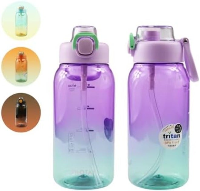 SHOTAY Sports Water Bottles 1L/1.5L/2L With USA Tritan Material 100% BPA Free And Leakproof, Half Gallon Gmy Water bottle for School, Fitness And Outdoor  Sports. - Image 3