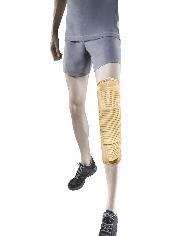 Vissco Knee Brace - Short 14" Brace (Firm Support), Knee Support for Osteoarthritis of knee joint Pain, Relief Knee Stabilizer, Joint Injury, Knee Immobilizer - Large (Beige) - Image 1