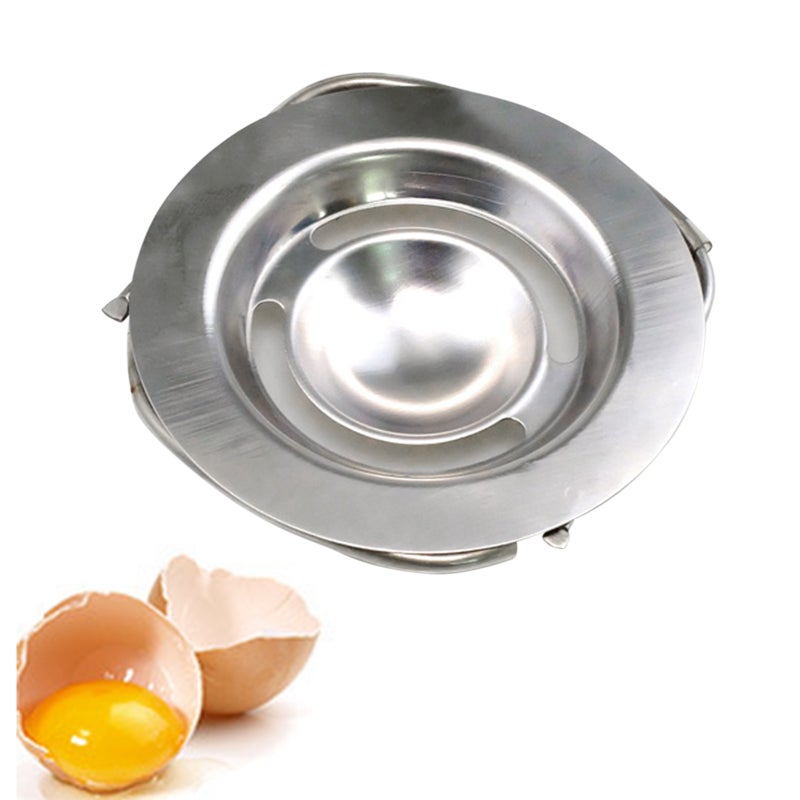 Egg Separator Stainless Steel Egg White Yolk Separator Foldable Egg Filter for Cooking Baking Kitchen Gadget Cooking Tool - Image 1