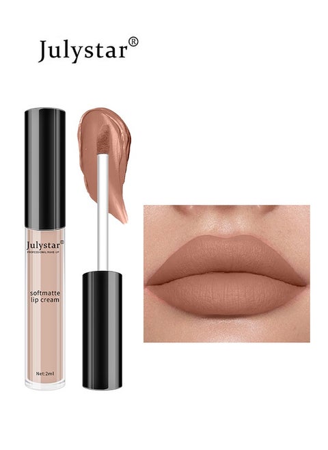 Soft Matte Lip,Liquid Matte Nude Lipstick-Lip Stain Makeup For Women 24 Hours Lipstick Long Lasting Portable Multi Use Lipstick（#01）