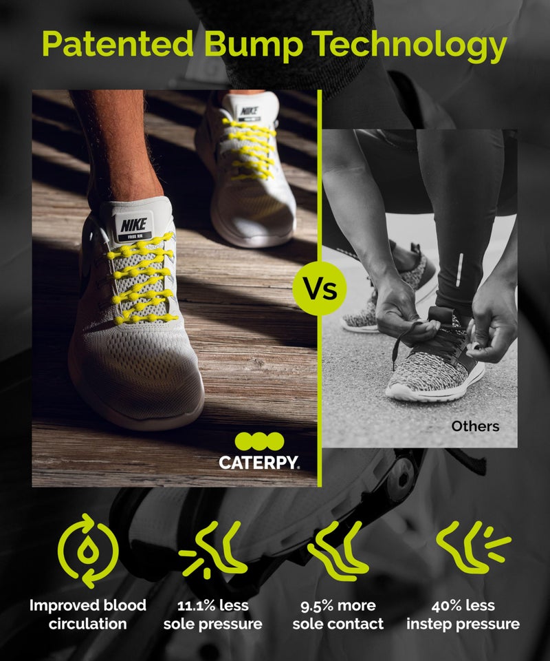 Caterpy RUN - Ultimate No Tie Shoelaces for Adults & Kids - Versatile & Easy-to-Use Shoe Laces - Patriot, Standard, Single Pack - Image 4