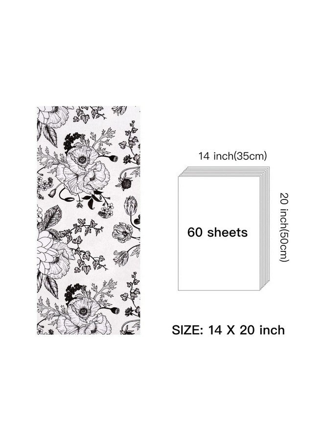 WRAPAHOLIC WRAPAHOLIC Wrapping Tissue Paper - 60 Sheets 14 x 20 Inch Vintage Floral Tissue Paper Bulk for Gift Wrapping, Arts & Crafts, Packing and Decorations - Image 4