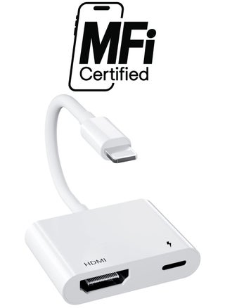 Lightning to HDMI Adapter,Digital AV Adapter iPhone,iPad to HDMI,(No Need Power) 1080P Video & Audio Sync Screen Connector Compatible iPhone,iPad - pzsku/Z56623E25EBBBE9FB37EEZ/45/_/1738234013/7f4c1422-23ff-4a81-ae5f-bd8bed4d035f