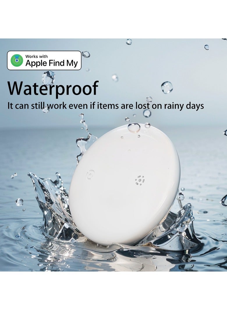 Golau XQOOPS Smart Tracker Item Finder for Apple Find My (iOS Only), Super MINI Size Key Finder Item Locator for Luggage,Wallet,Bicycle and More, IPX6 Waterproof Works Like Apple Airtag(White-1 Pack) - Image 2