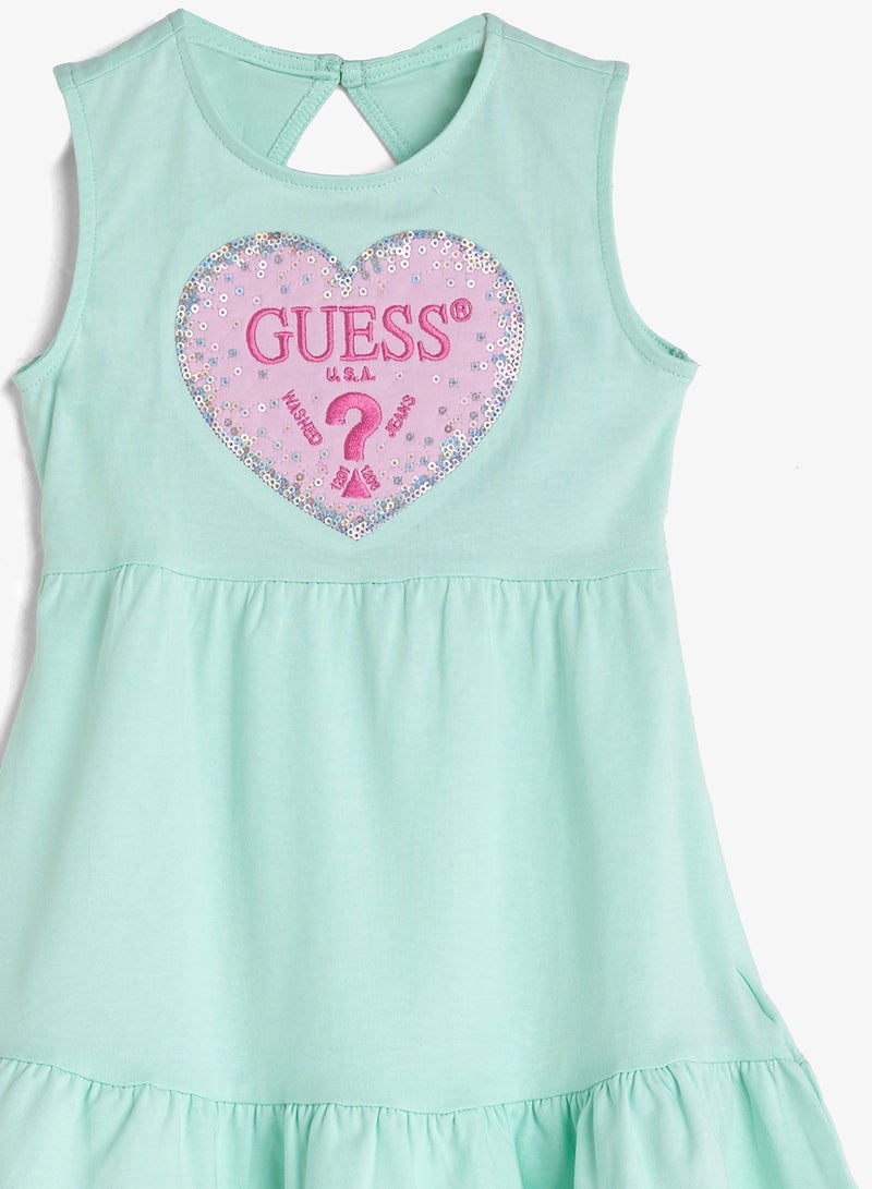 GUESS Kids Graphic Sleeveless Mini Dress - Image 3