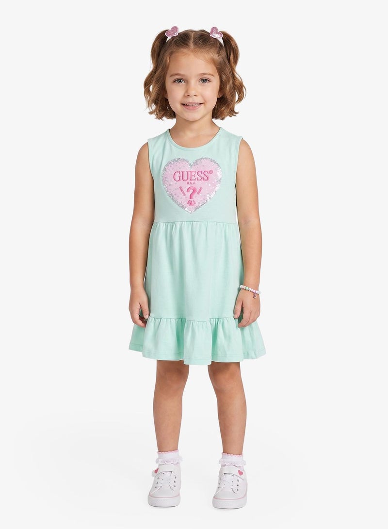 GUESS Kids Graphic Sleeveless Mini Dress - Image 4