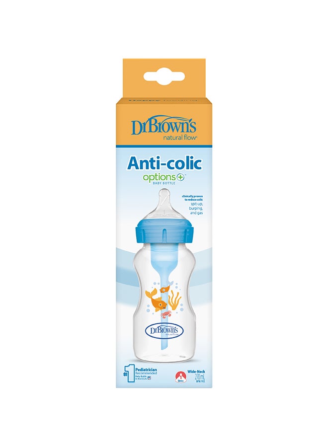 Dr. Brown’s 9 oz/270 mL PP W-N Anti-Colic Options+ Baby Bottle, Blue Goldfish, 1-Pack - Image 3