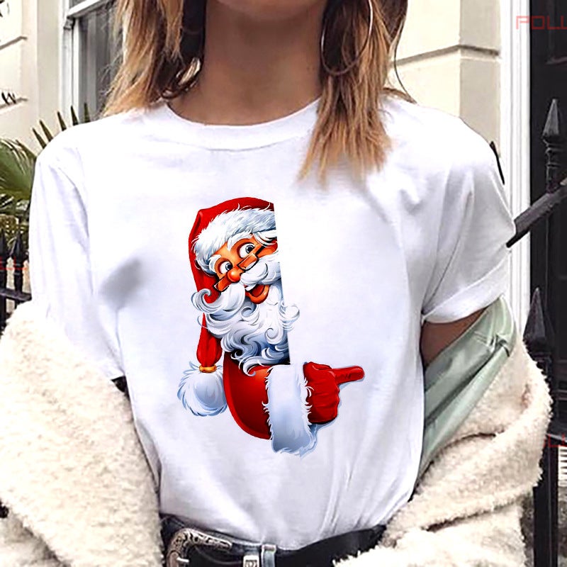 Cross-border supply T-shirt printed T-shirt women's short-sleeved women's clothing - Image 1
