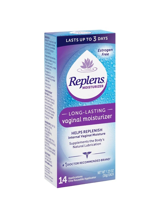 Replens Longlasting Vaginal Moisturizer 14Ct With Reusable Applicator  - Image 5