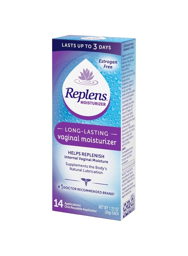 Replens Longlasting Vaginal Moisturizer 14Ct With Reusable Applicator  - Image 2