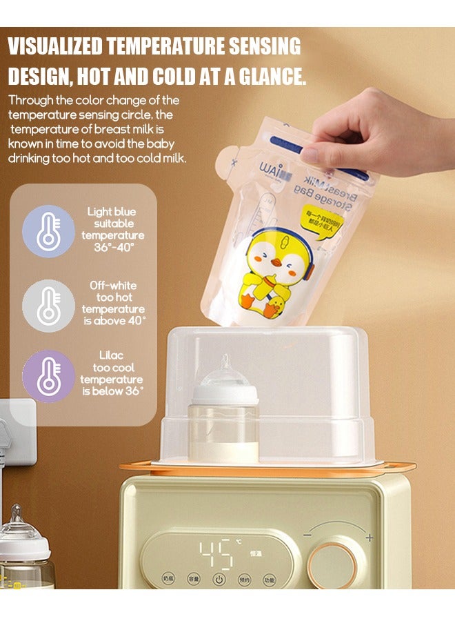 WAI 30 Pcs Breast Milk Storage Bags, 5.1OZ/150ml Disposable Breast Milk Bag, BPA-Free Milk Freezer Storage Pouches - Image 4