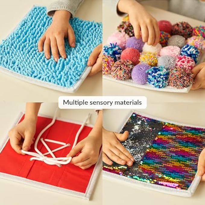 SENSORY MATS FOR CHILDREN - FEELING MEMORY | TACTILE DISCS FEELING GAME | TACTILE MEMORY SENSORY MATS AS OCCUPATIONAL THERAPY MATERIAL CHILDREN & HEURISTIC MATERIAL MONTESSORI | SENSORY WALL | PACK OF - Image 5
