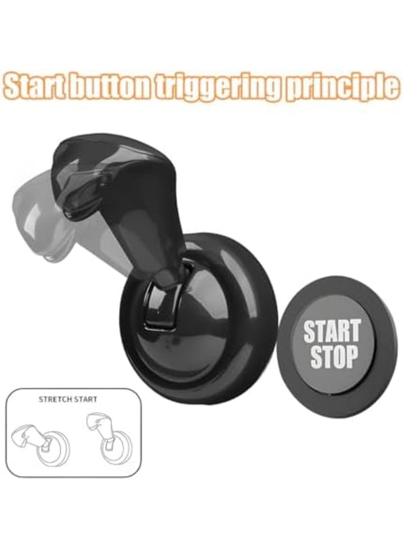 Car Joystick Push Start Button Cover, Snake-Shaped Zinc Alloy Starter Rocker for Vehicles, Anti-Scratch Joystick Auto Starter for Sedan, Truck, SUV, RV, Marine, Universal Fit (Black) - Image 4