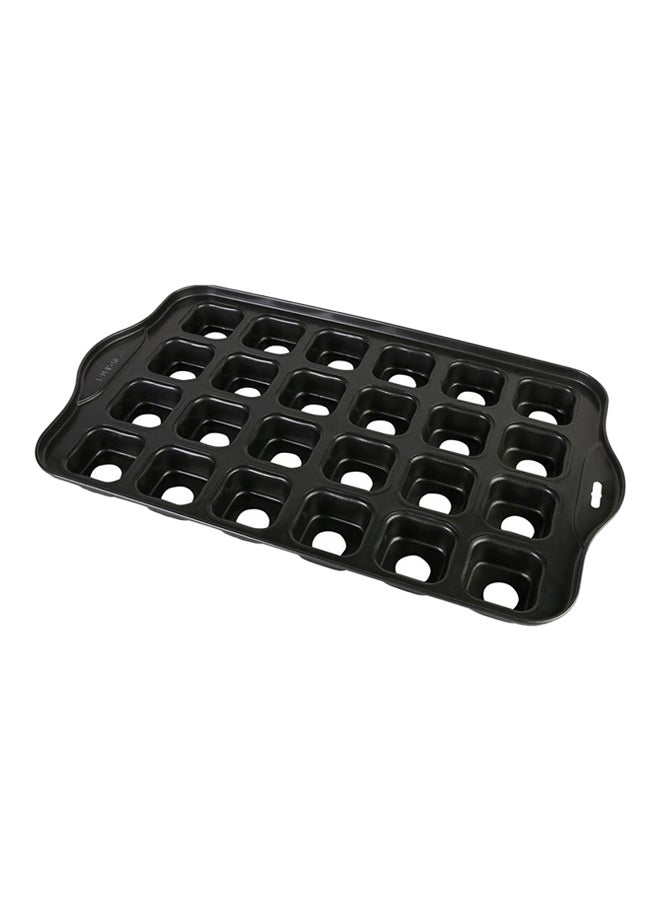 Halamodo Nonstick Mini Cheesecake Pan,24 Cavity Small Muffin Baking Pan, Tiny Square Cupcake Pan with Removable Bottom,Easy to Demold - Image 1
