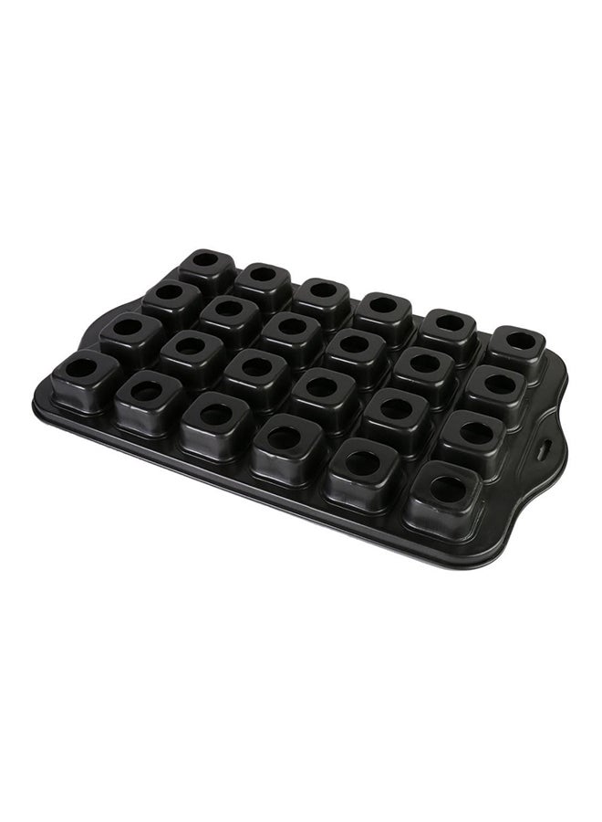 Halamodo Nonstick Mini Cheesecake Pan,24 Cavity Small Muffin Baking Pan, Tiny Square Cupcake Pan with Removable Bottom,Easy to Demold - Image 2