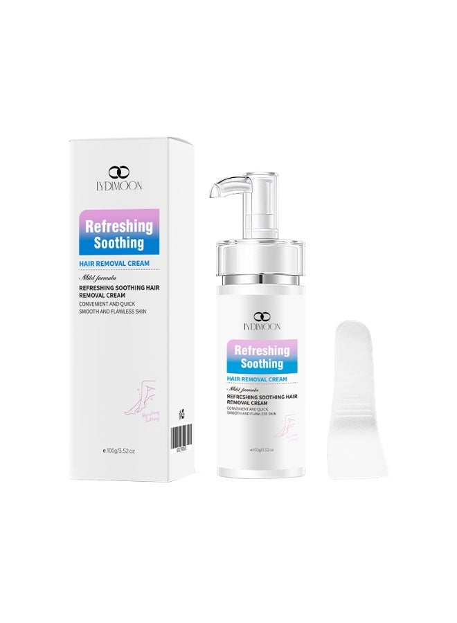 LYDIMOON Refreshing Soothing Hair Removal Cream | Painless, No Dark Spots, Inhibits Regrowth 100g - Image 1