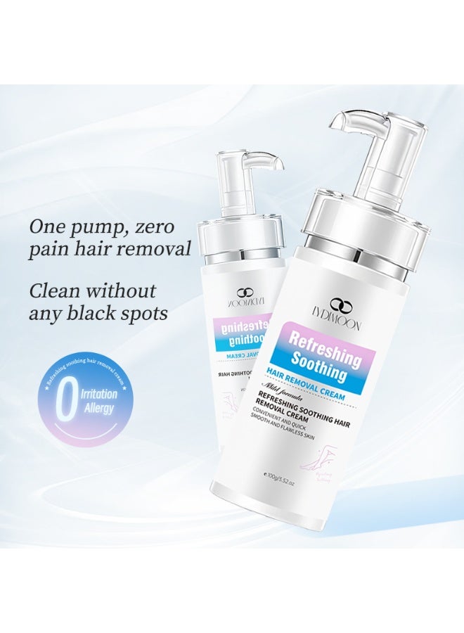 LYDIMOON Refreshing Soothing Hair Removal Cream | Painless, No Dark Spots, Inhibits Regrowth 100g - Image 2