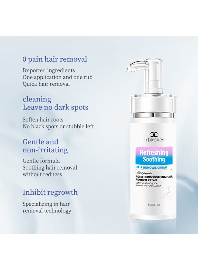 LYDIMOON Refreshing Soothing Hair Removal Cream | Painless, No Dark Spots, Inhibits Regrowth 100g - Image 4