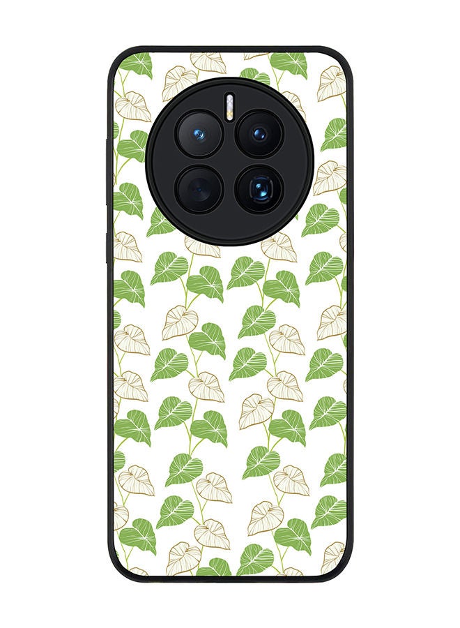 Stylizedd Rugged Black edge case for Huawei Mate 50 Slim fit Soft Case Flexible Rubber Edges Anti Drop TPU Gel Thin Cover - Vine Leaves - Image 1