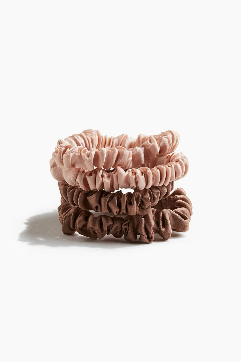 H&M 4-pack silk scrunchies