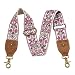 Nefelibata Purse Strap2 Crazy Horse Leather Wide Shoulder Strap Adjustable ReplacementRetro Jacquard Embroidery Multipattern Crossbody Bag Straps for HandbagCrossbody BagsPurple Embroidery - Image 2