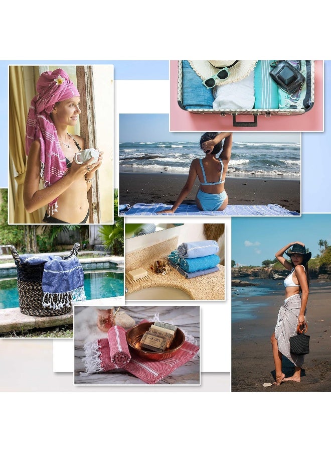 Cacala Lightweight and Thin Turkish Beach Towel 100 Cotton SandFree and QuickDrying Goodness Perfect as an Extra Large Travel Towel Beach Accessory or Gift for Beach Lovers 37 x 70 - Image 2