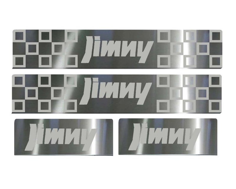 Auto E-Shopping Door Guard Steel Foot Step Sill Car Door Guard Scuff Plate Compatible for Jimny with Adhesive Tape 4 Piece - Image 2