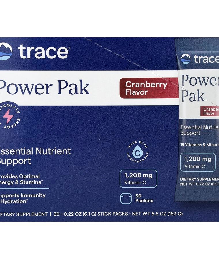 TRACE Power Pak Cranberry 30 Packets 0.22 oz (6.1 g) Each