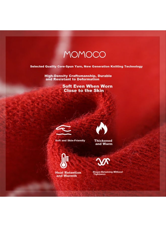 Momoco Kids Sweater New Year Clothing Trendy Fashionable Red Sweater For Girls Size 90 - Image 1