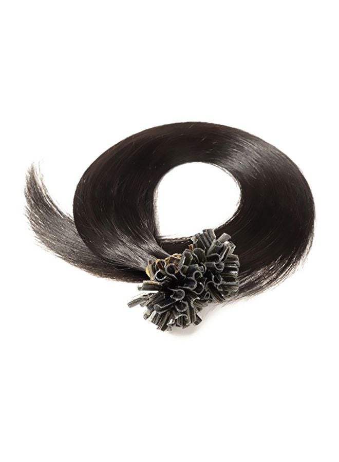 Aknur 100 Strands Human Hair Extension 1B Natural Black 16inch - Image 2