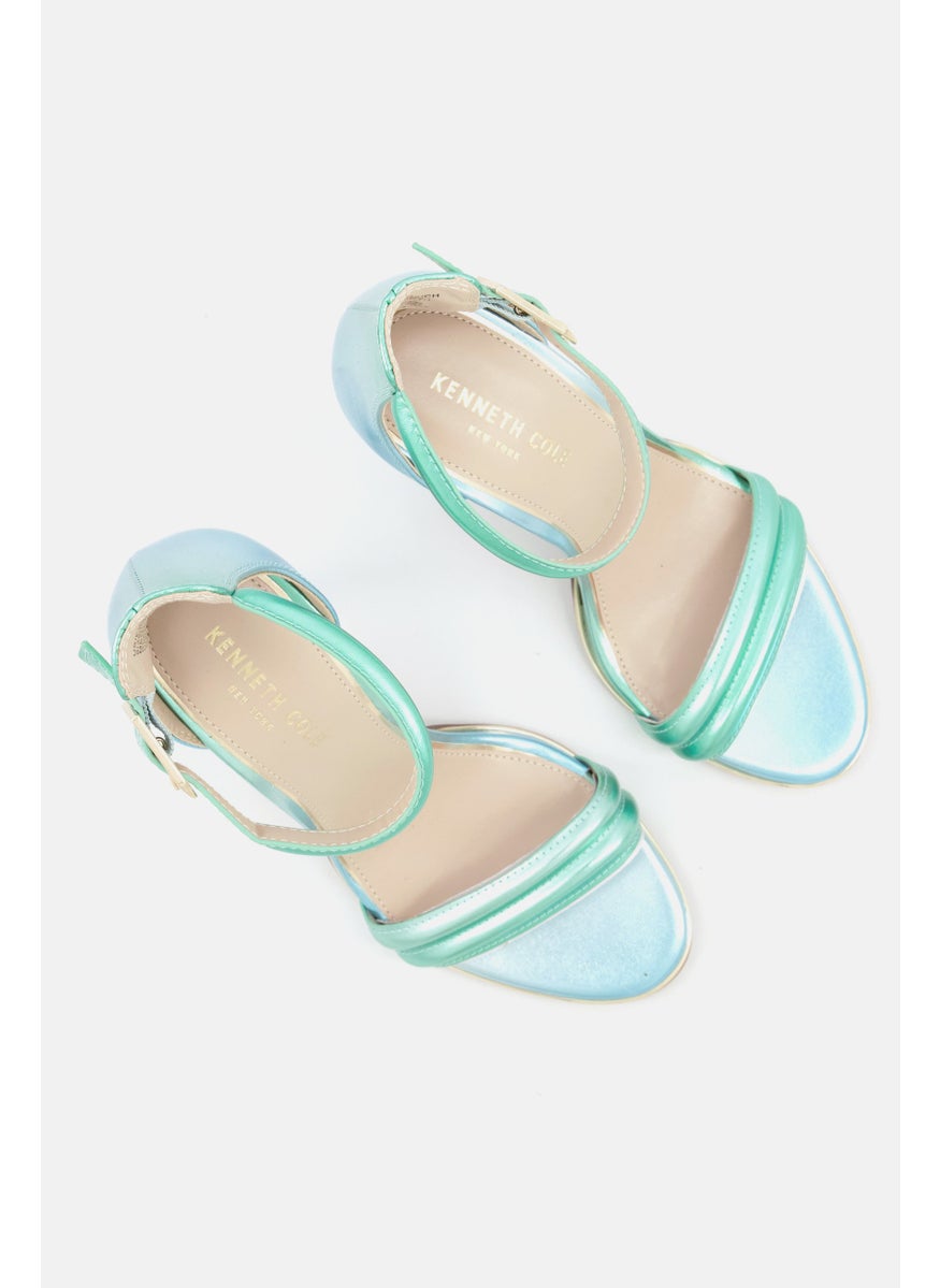 Kenneth Cole Women Medium Brooke Adjustable Sandals, Turquoise  - Image 4