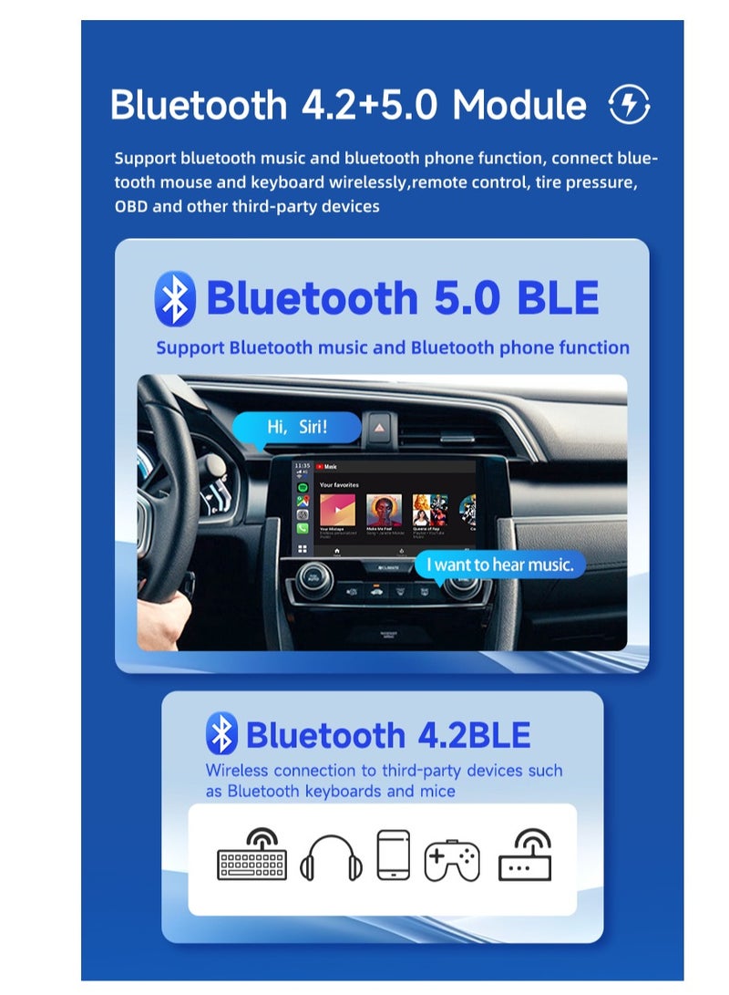 Carlinkit CarlinKit 4GB+64GB Android 13 Car Box: SM6155 Processor｜Blazing Speed｜Fluid Display｜Massive Storage｜Instant Connect｜Drive Focus Mode - Minimize Phone Distraction with CarPlay Split-View Dashboard｜Safe Driving Features｜Compatible with OEM Vehicles｜Enjoy Entertainment Website - Image 5